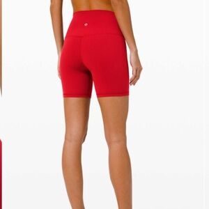 Lululemon Super High Rise Align Shorts, Dark Red, Size 6